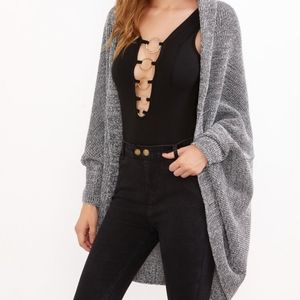 Gray Cocoon Cardigan/Shawl